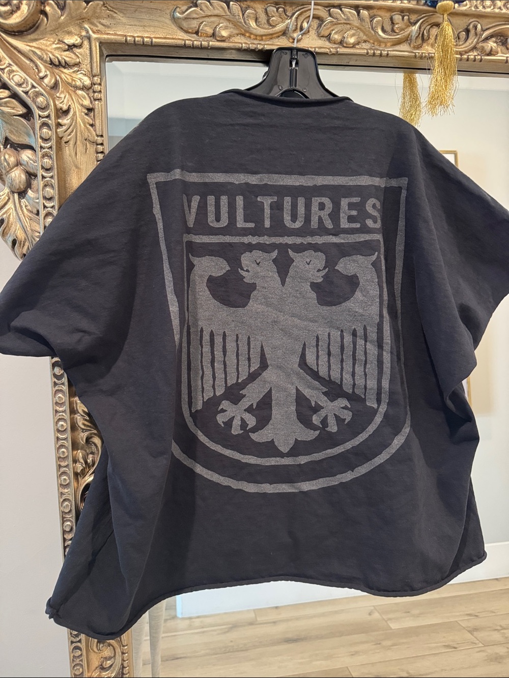 Yeezy Black Short Sleeve Tee with Subtle Crest - Picture 2 of 2